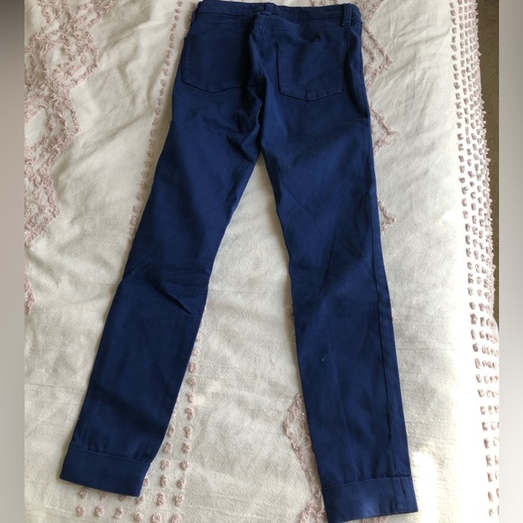J Brand cobalt blue cuffed jegging ankle jean pant 24 - Picture 5 of 6